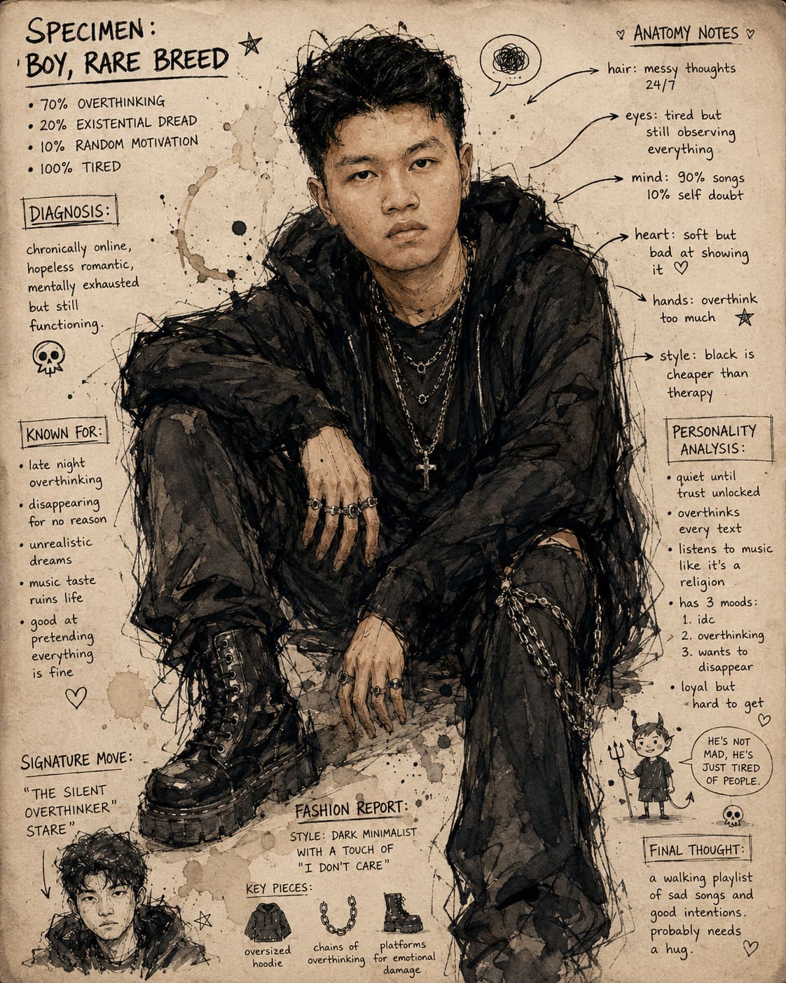 Ảnh bìa bài viết: Prompt gothic sketch AI: biến chân dung thành sketchbook nghệ thuật