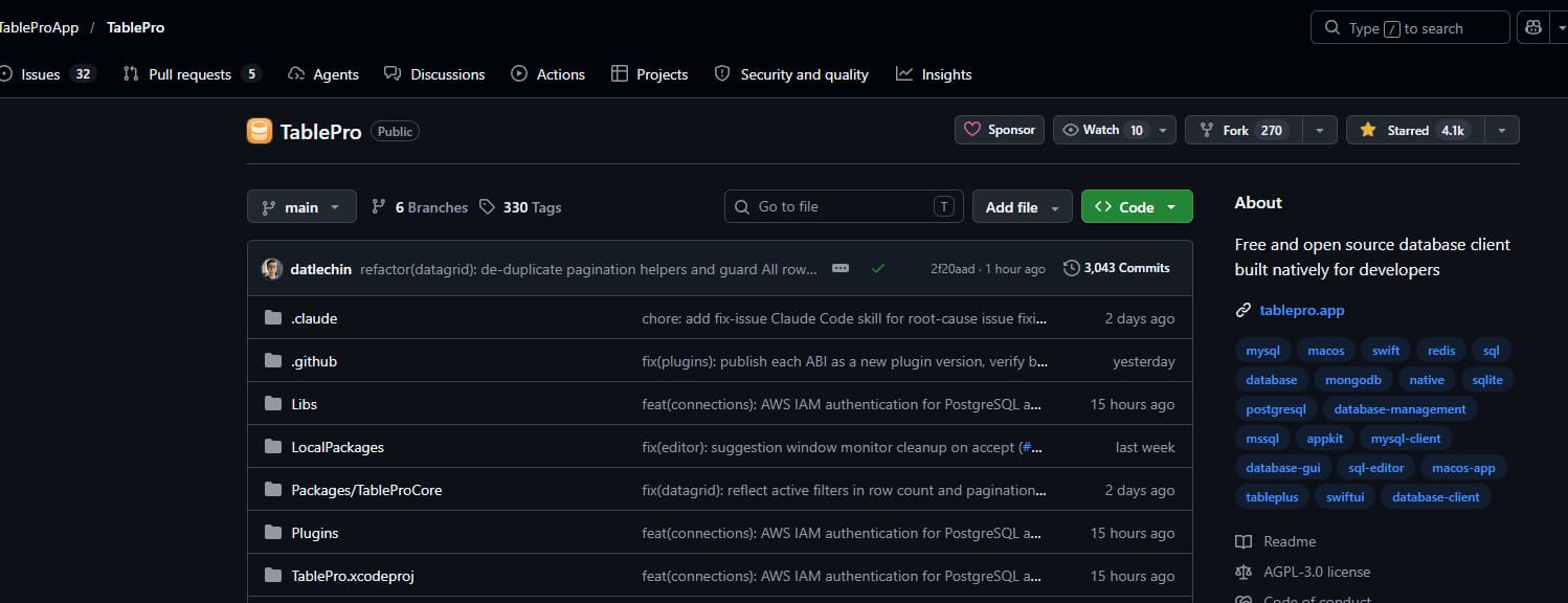 TablePro Github
